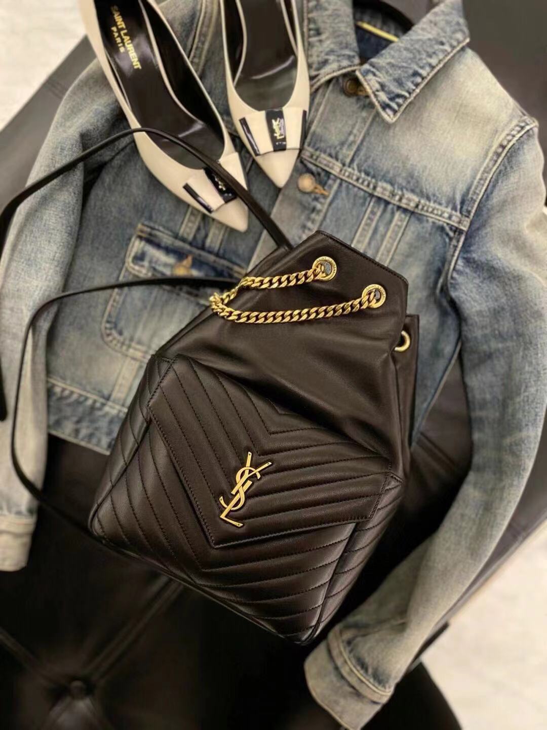 Yves Saint Laurent JOE BACKPACK IN LAMBSKIN 772609 black