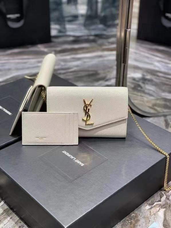 Yves Saint Laurent Calf leather cross-body bag Y707788 white