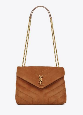 Yves Saint Laurent LOULOU MEDIUM BAG IN Y-QUILTED SUEDE Y94699 CINNAMON