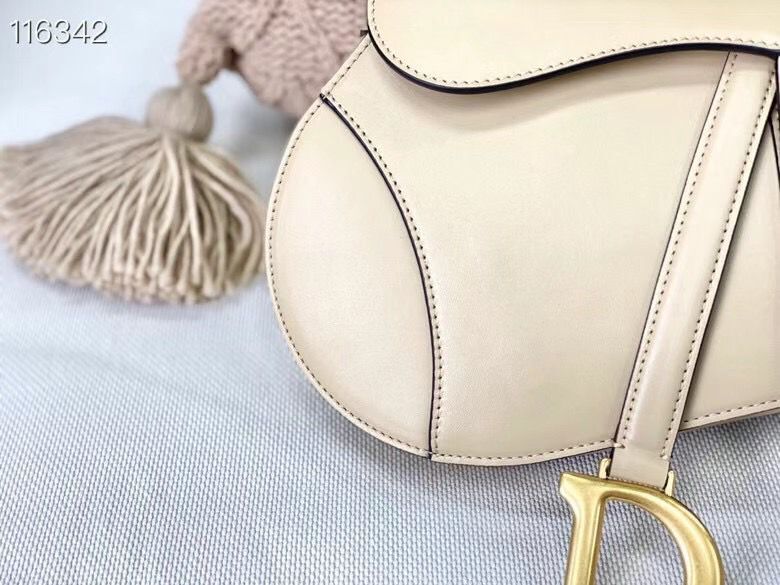 Dior SADDLE-TAS VAN KALFSLEER M0446CW Cream