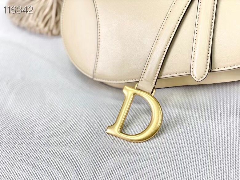 Dior SADDLE-TAS VAN KALFSLEER M0446CW Cream