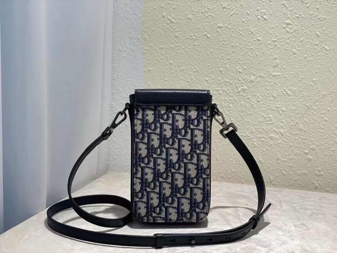 DIOR MINI BOBBY BAG Embroidery C0977A dark blue