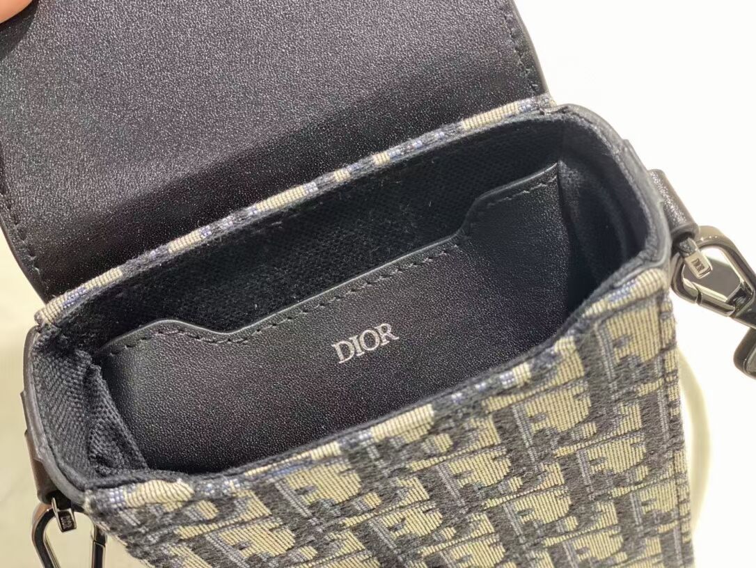 DIOR MINI BOBBY BAG Embroidery C0977A dark blue