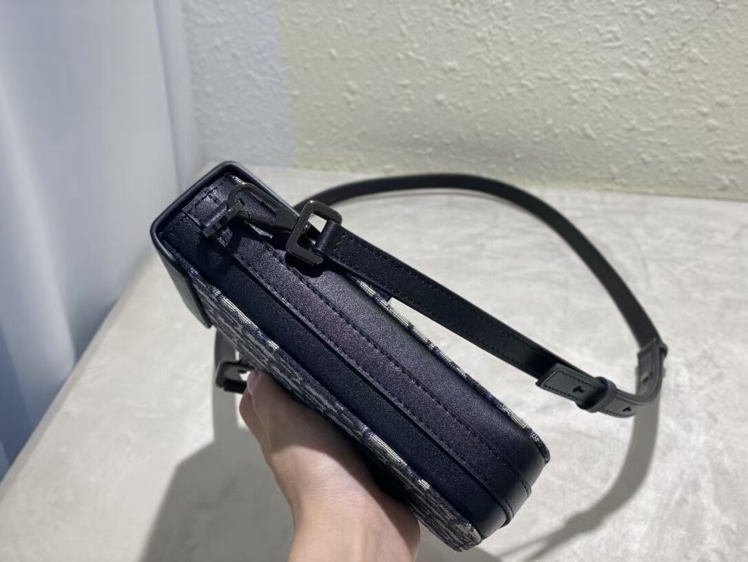 DIOR MINI BOBBY BAG Embroidery C0977A dark blue