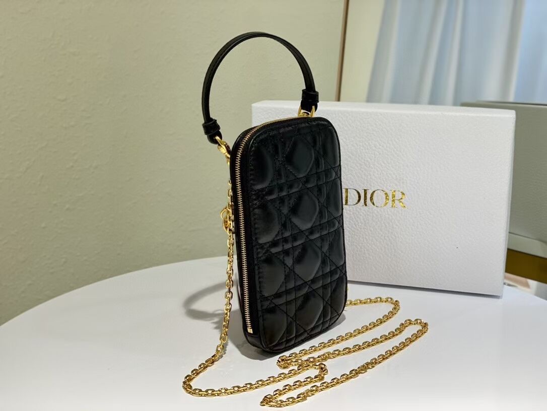 DIOR MINI BOBBY BAG Gradient Cannage Lambskin C0955 black