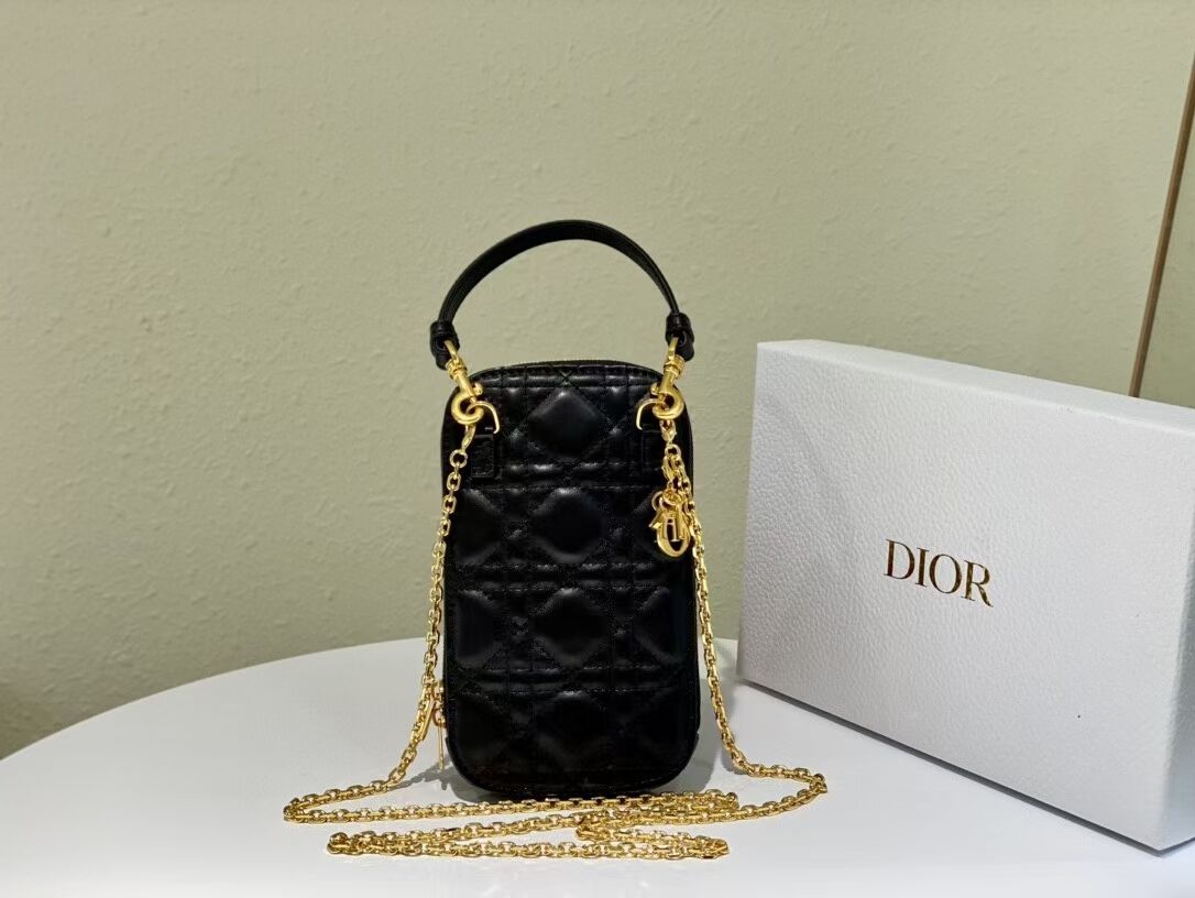 DIOR MINI BOBBY BAG Gradient Cannage Lambskin C0955 black