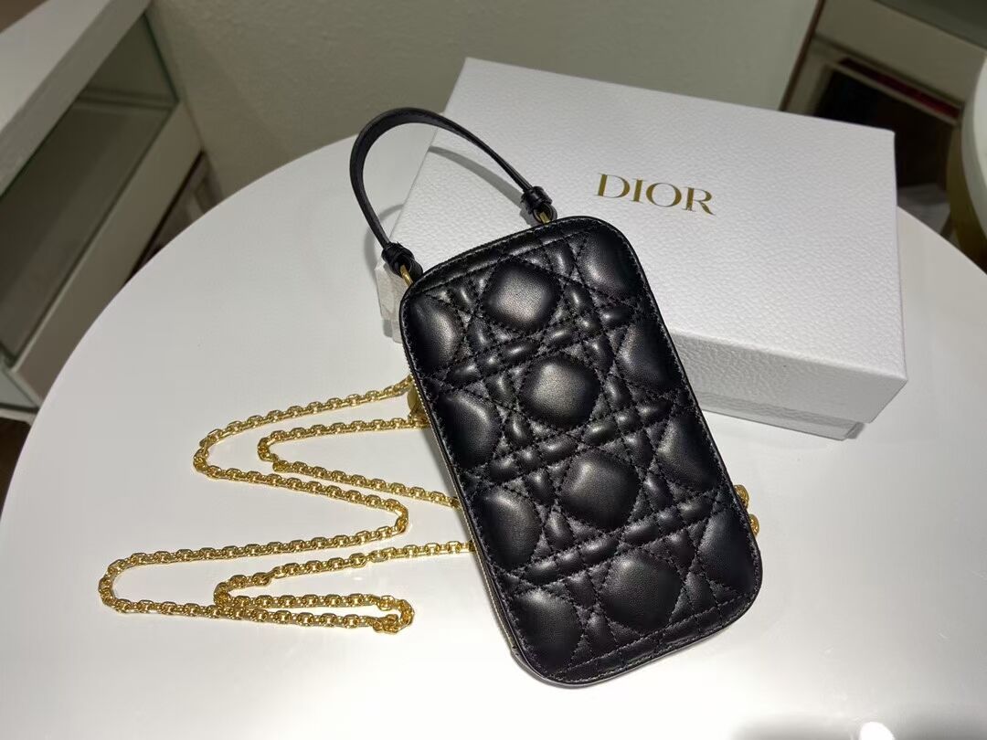 DIOR MINI BOBBY BAG Gradient Cannage Lambskin C0955 black