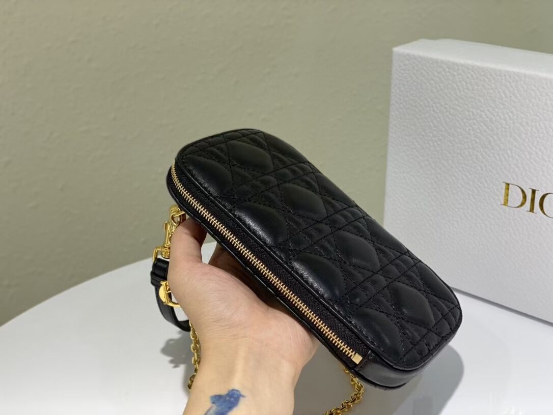 DIOR MINI BOBBY BAG Gradient Cannage Lambskin C0955 black