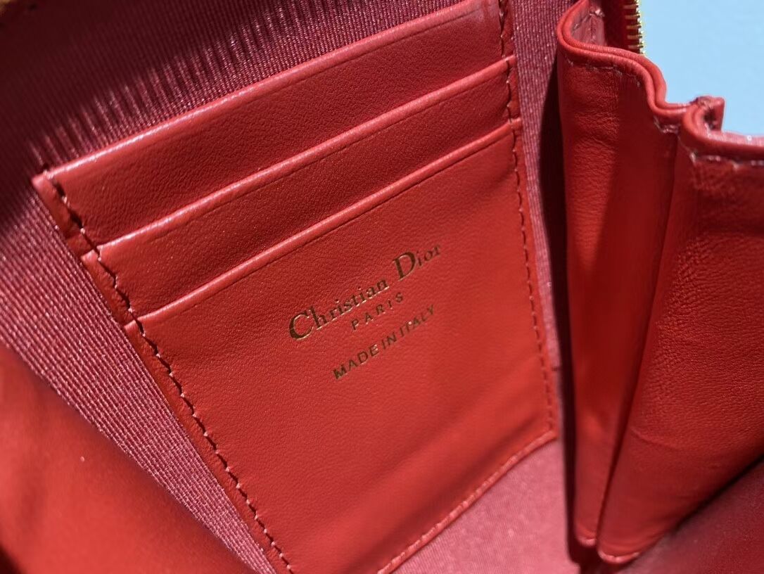 DIOR MINI BOBBY BAG Gradient Cannage Lambskin C0955 red 