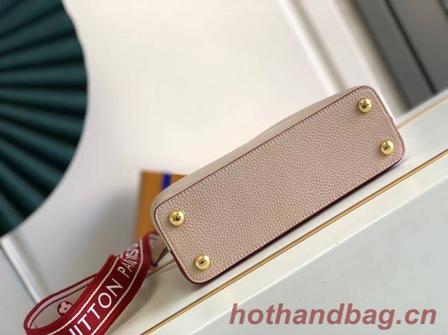 Louis Vuitton CAPUCINES BB M59266 Eggshell&Lie de Vin Red