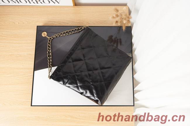 Chanel SHOPPING BAG Calfskin & Gold-Tone Meta AS3261 black