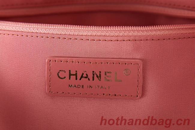 Chanel SHOPPING BAG Calfskin & Gold-Tone Meta AS3261 pink