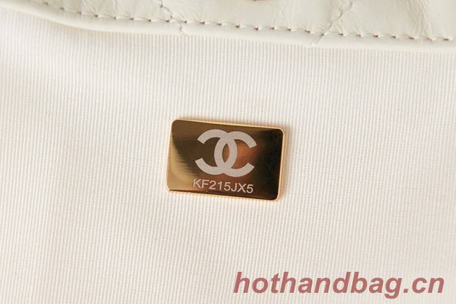 Chanel SHOPPING BAG Calfskin & Gold-Tone Meta AS3261 white