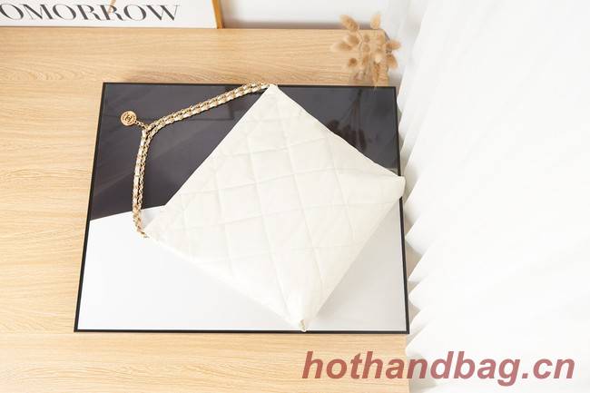 Chanel SHOPPING BAG Calfskin & Gold-Tone Meta AS3261 white