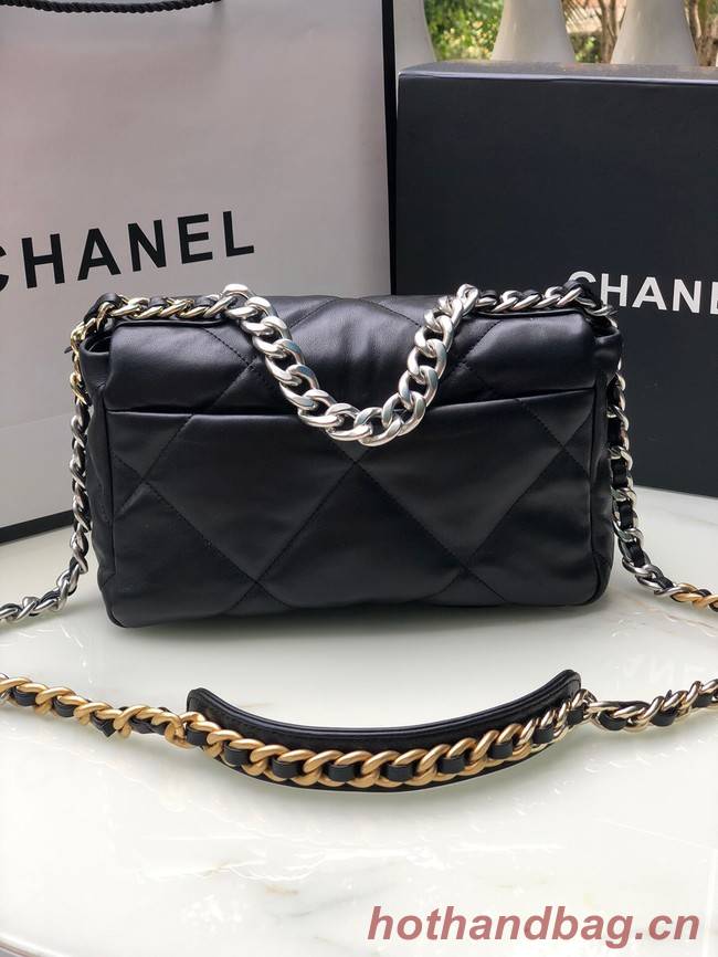 CHANEL Lambskin 19 Flap Bag AS1160 black