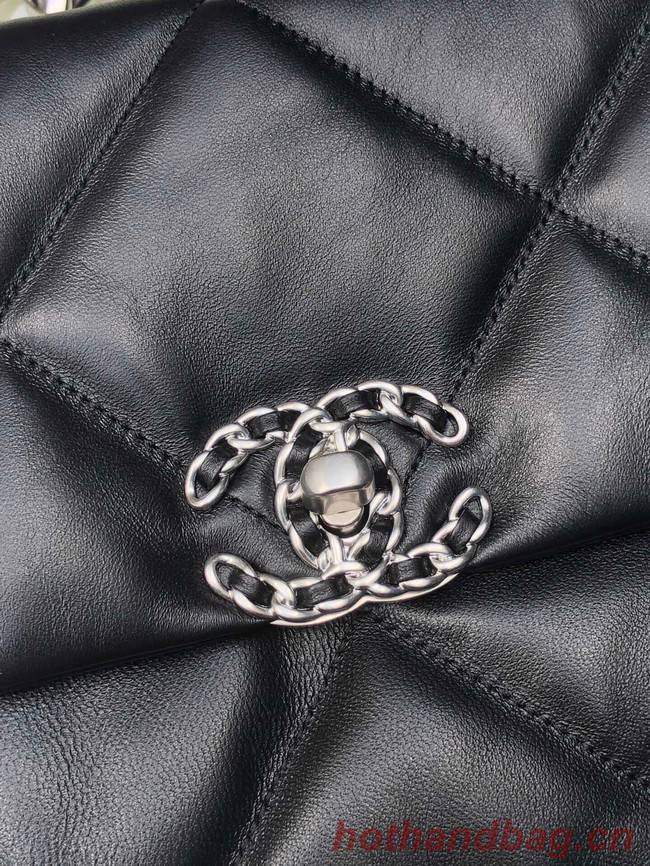 CHANEL Lambskin 19 Flap Bag AS1161 black