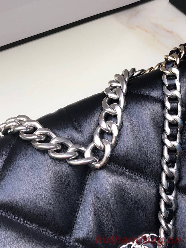 CHANEL Lambskin 19 Flap Bag AS1162 black