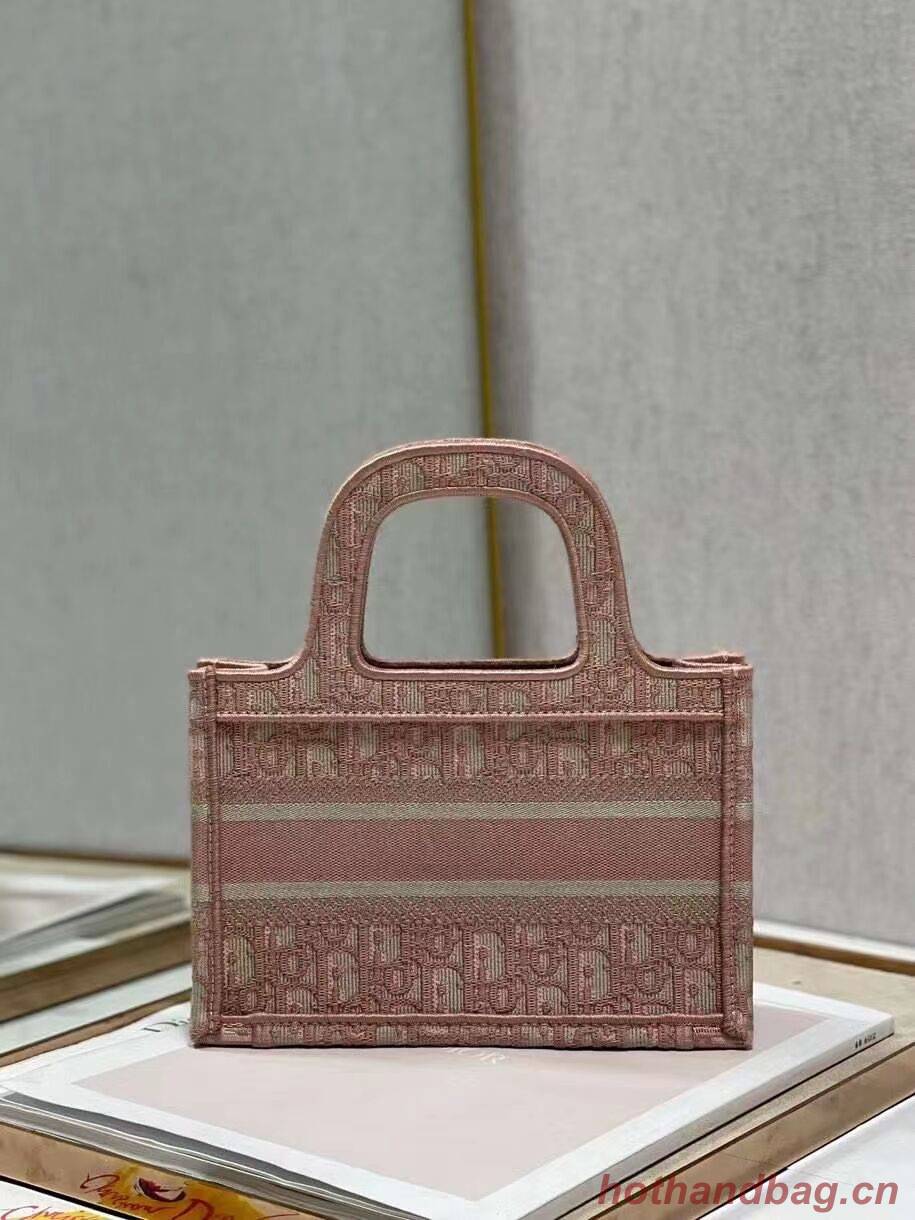 DIOR BOOK mini TOTE Embroidery C1783-2 pink