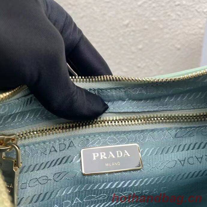 Prada System nappa leather patchwork shoulder bag 1AC151 Green