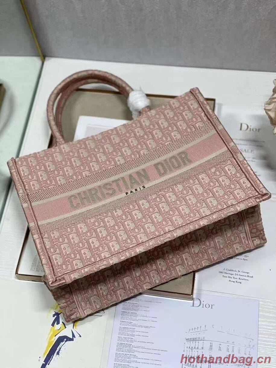 SMALL DIOR BOOK TOTE Embroidery C1287-3 pink