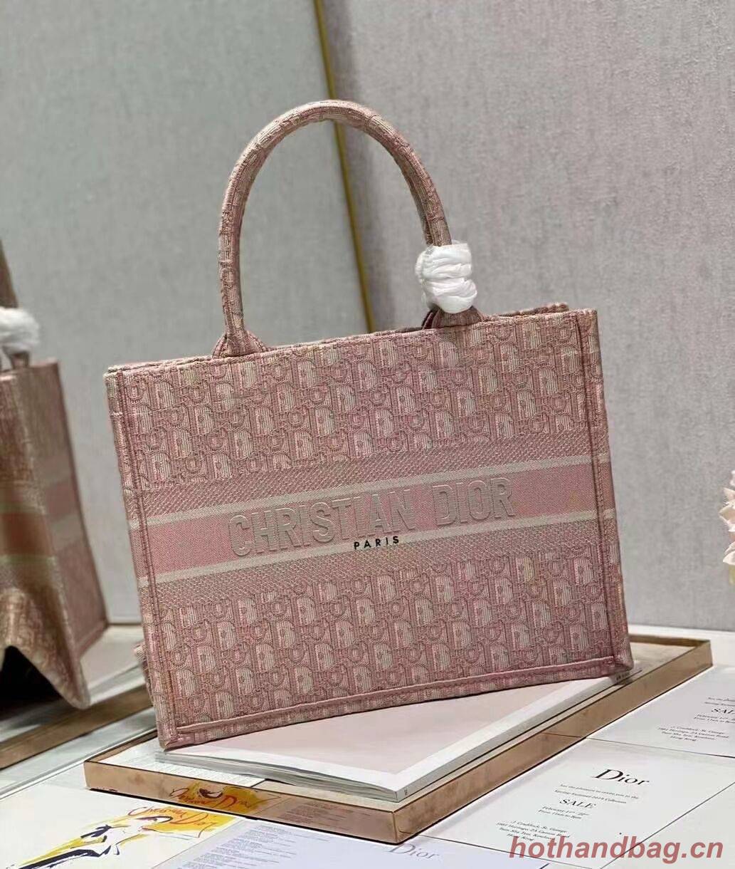 SMALL DIOR BOOK TOTE Embroidery C1287-3 pink