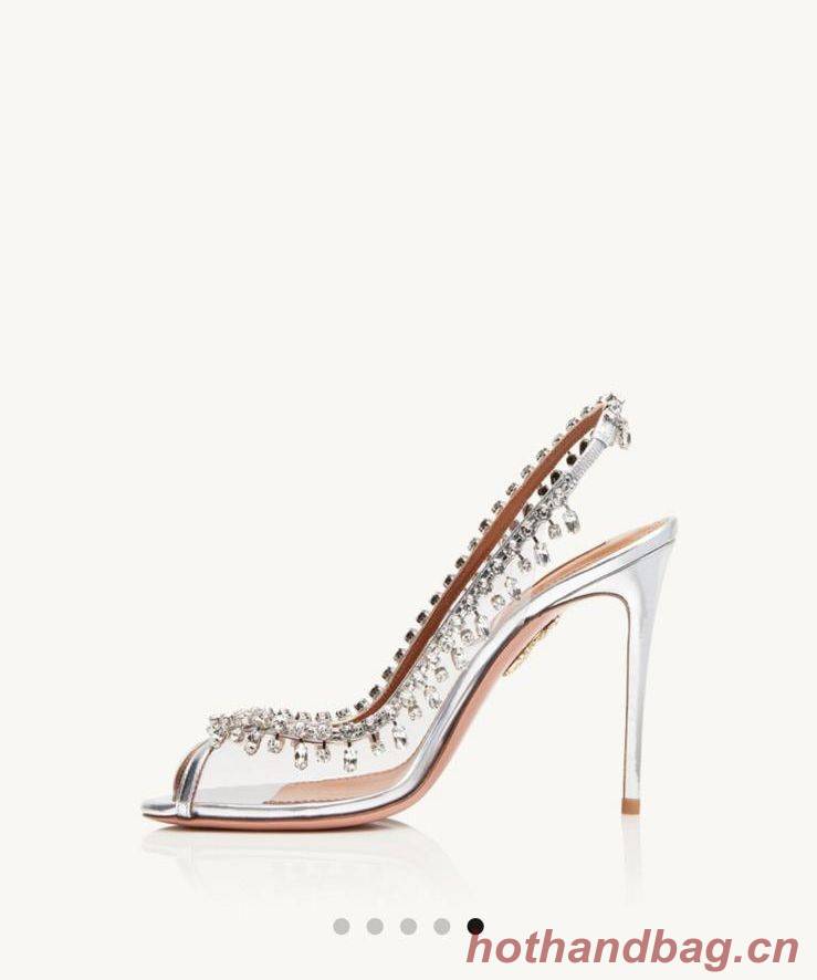 Aquazzura Temptation Crystal Sandal Shoes A105 White