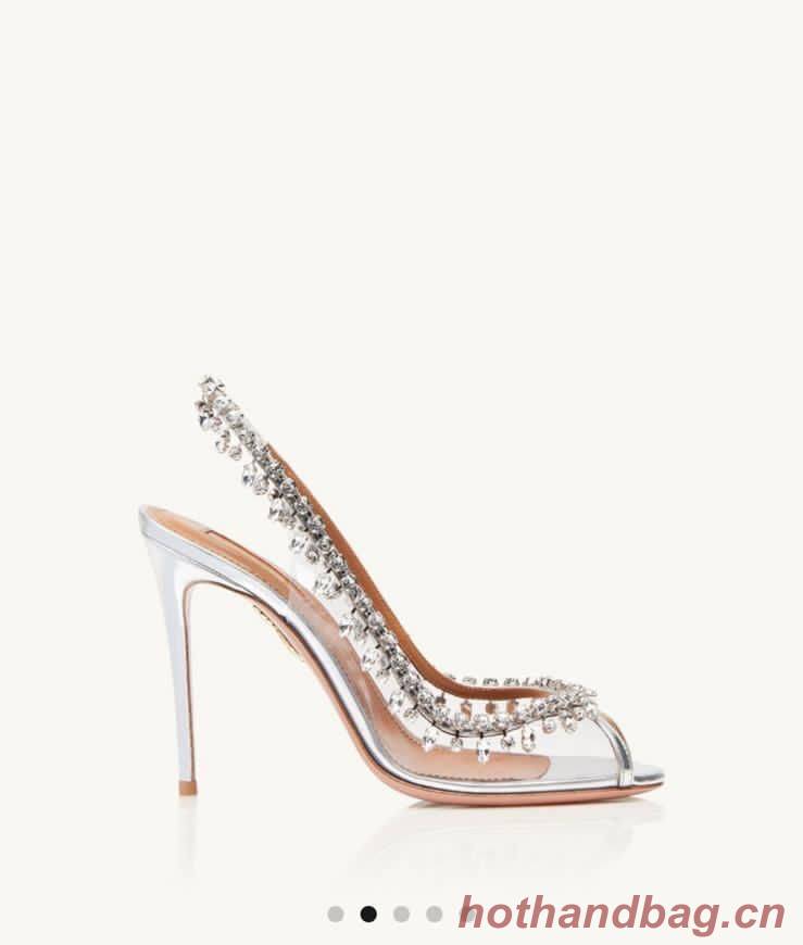 Aquazzura Temptation Crystal Sandal Shoes A105 White