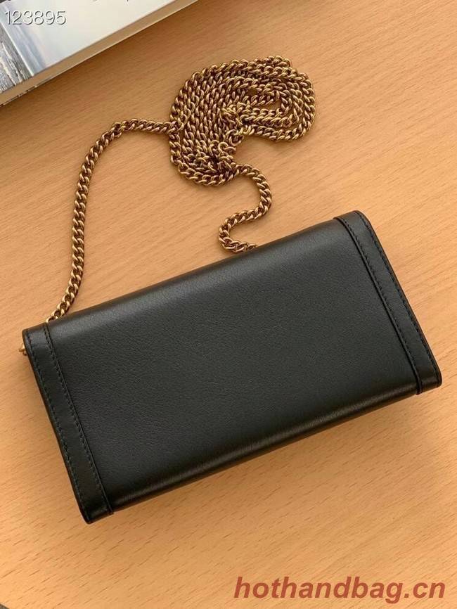 Gucci Diana chain wallet with bamboo 658243 black