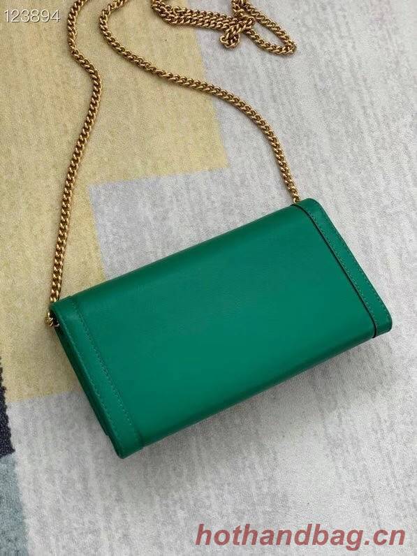 Gucci Diana chain wallet with bamboo 658243 green