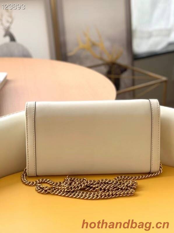 Gucci Diana chain wallet with bamboo 658243 white