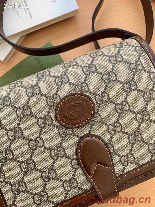 Gucci Mini shoulder bag with Interlocking G 671620 Brown 