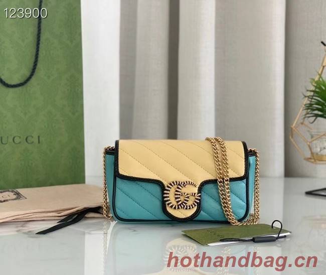 Gucci Online Exclusive GG Marmont mini bag 574969  light blue