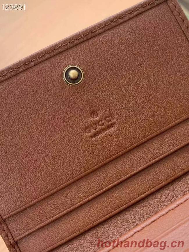 Gucci Diana card case wallet 658244 brown