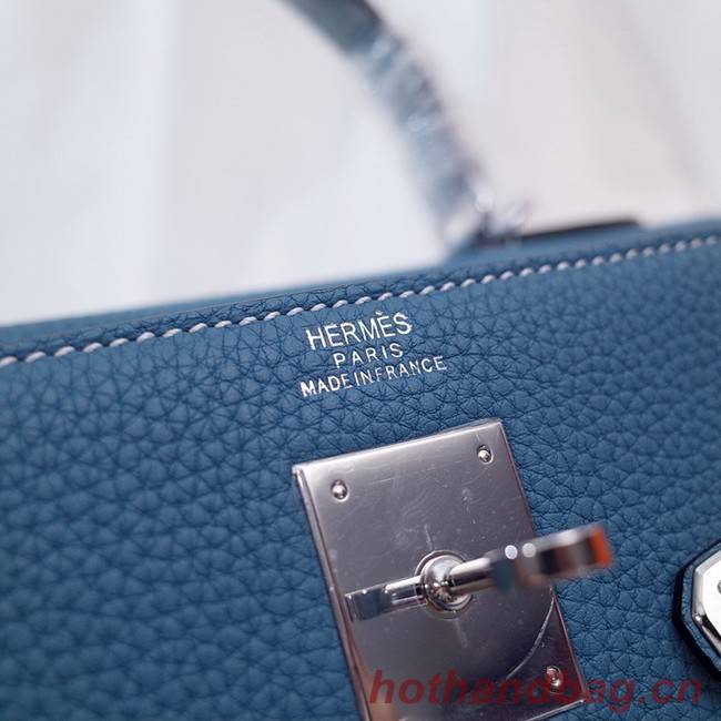 Hermes Kelly Shoulder Bag Original TOGO Leather KY3255 blue