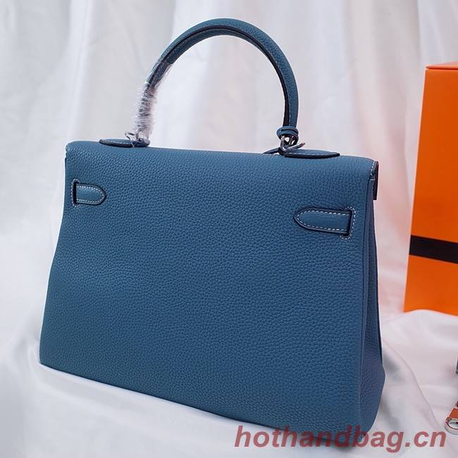 Hermes Kelly Shoulder Bag Original TOGO Leather KY3255 blue