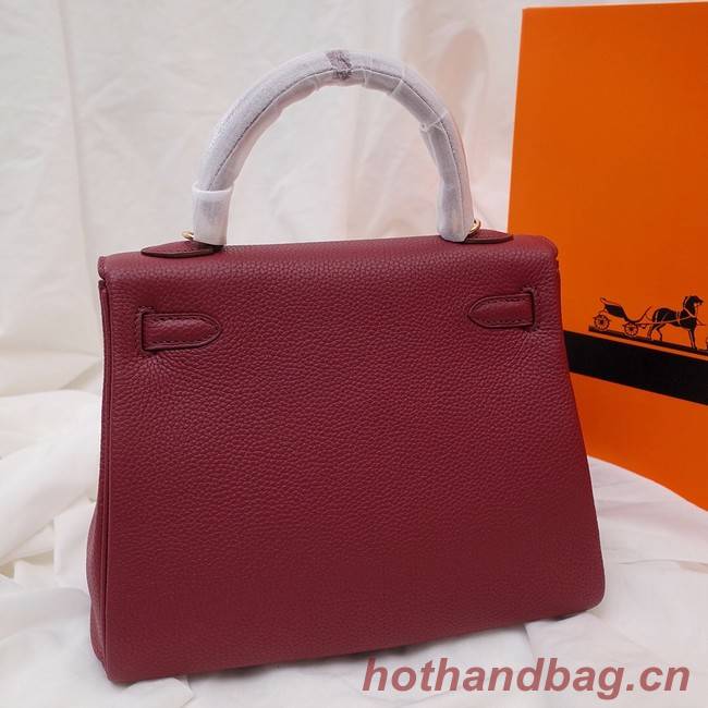 Hermes Kelly Shoulder Bag Original TOGO Leather KY3255 claret