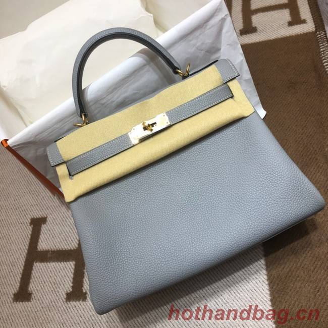 Hermes Kelly Shoulder Bag Original TOGO Leather KY3255 light blue