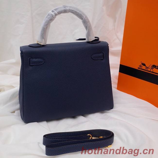 Hermes Kelly Shoulder Bag Original TOGO Leather KY3255 royal blue