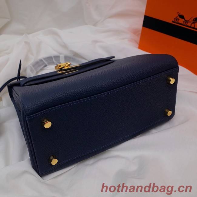 Hermes Kelly Shoulder Bag Original TOGO Leather KY3255 royal blue