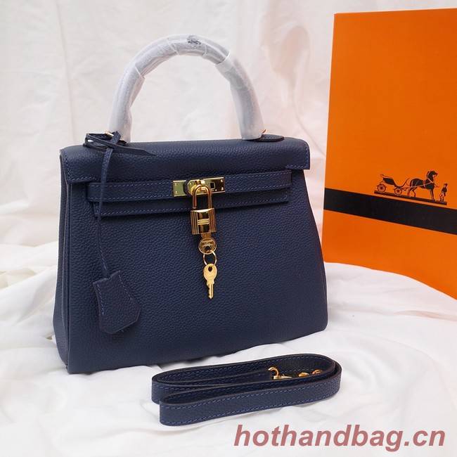 Hermes Kelly Shoulder Bag Original TOGO Leather KY3255 royal blue