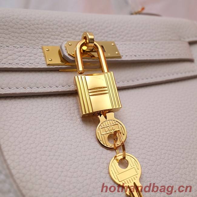 Hermes Kelly Shoulder Bag Original TOGO Leather KY3255 white