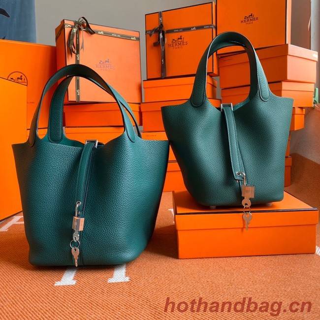 Hermes Picotin Lock Bags Original togo Leather PL3388 blackish green