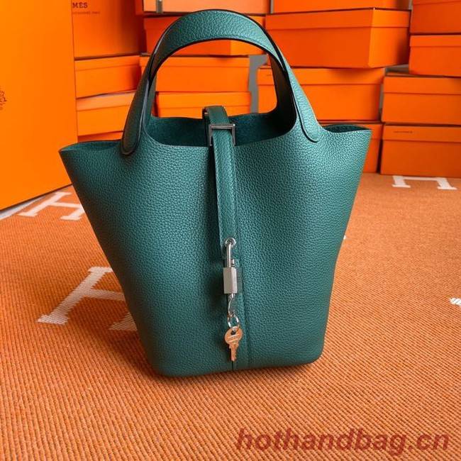 Hermes Picotin Lock Bags Original togo Leather PL3388 blackish green