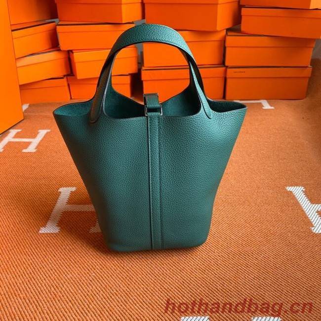 Hermes Picotin Lock Bags Original togo Leather PL3388 blackish green