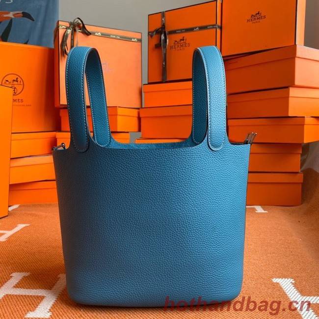 Hermes Picotin Lock Bags Original togo Leather PL3388 blue