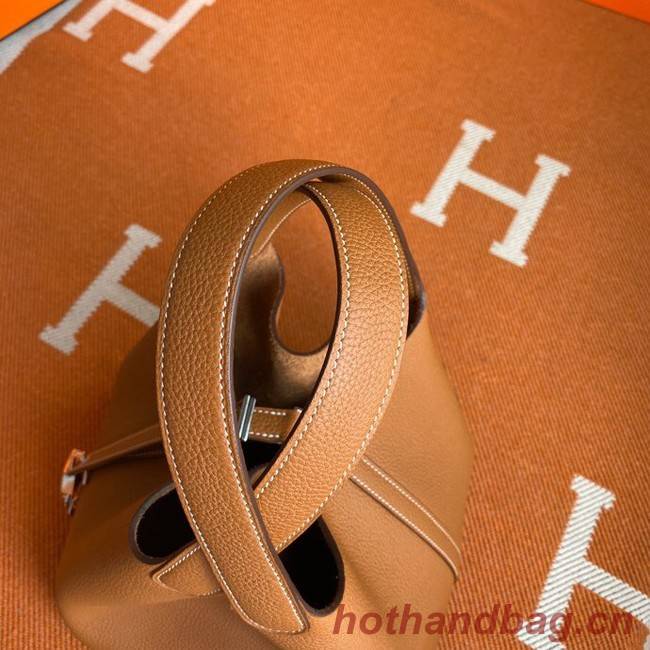 Hermes Picotin Lock Bags Original togo Leather PL3388 brown