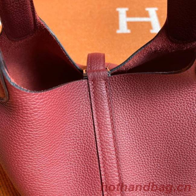 Hermes Picotin Lock Bags Original togo Leather PL3388 claret