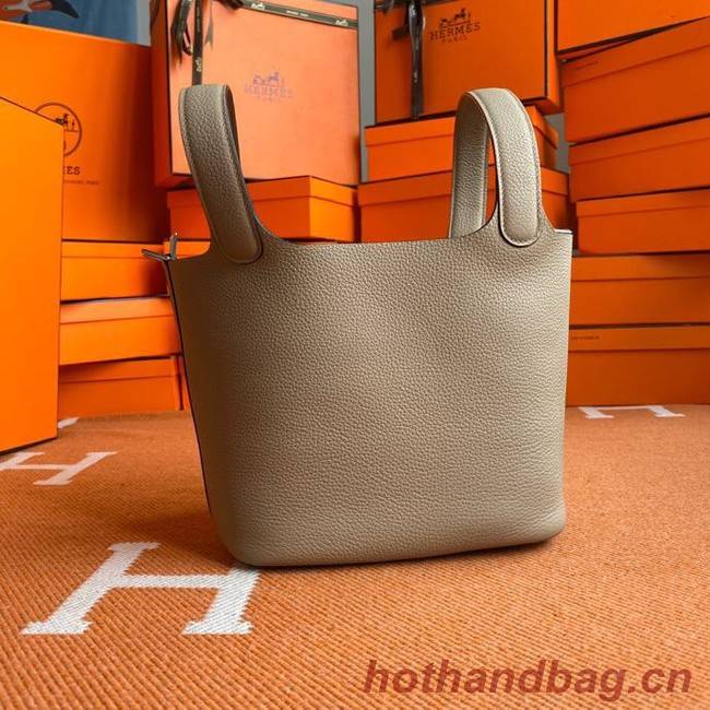 Hermes Picotin Lock Bags Original togo Leather PL3388 gray