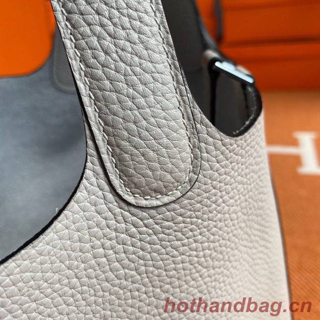 Hermes Picotin Lock Bags Original togo Leather PL3388 light gray