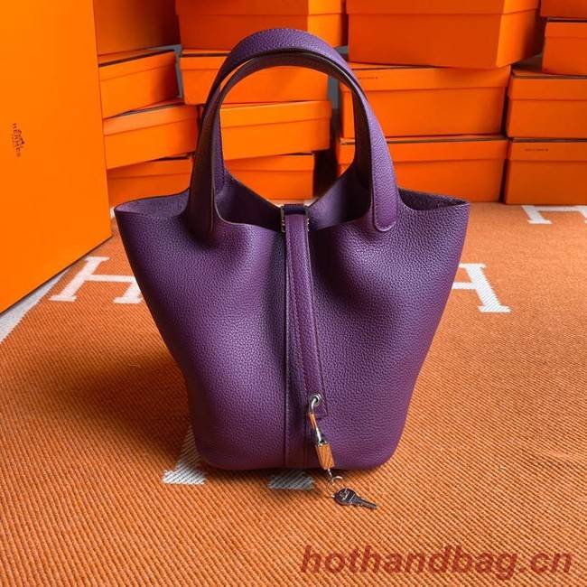 Hermes Picotin Lock Bags Original togo Leather PL3388 purple